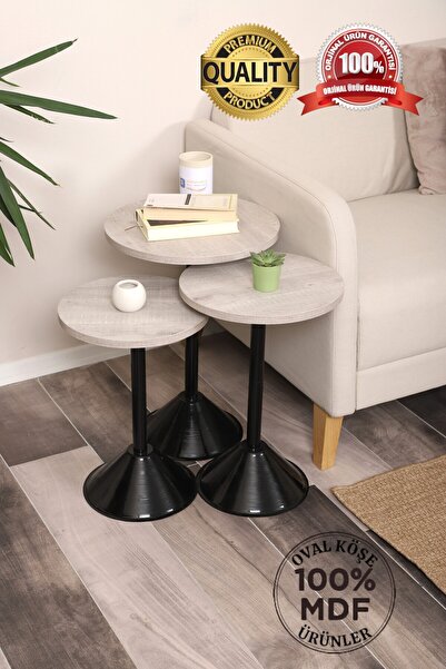 SEHPAM AKILLI Tablon Zigon Sehpa Mdf Tabla Alt Mekanizma Demir Siyah Renk