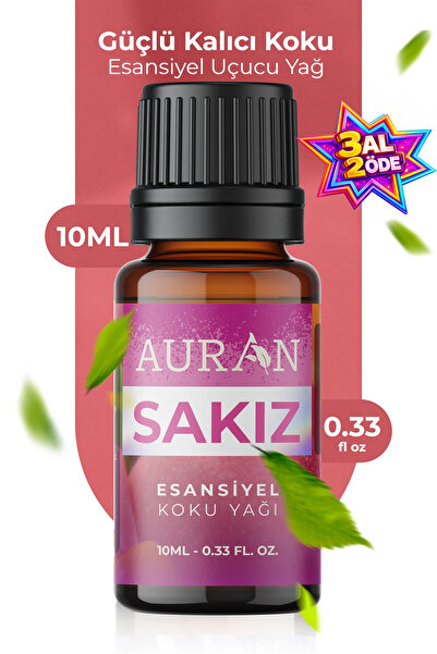 AURAN Sakız Saf Esansiyel Uçucu Yağ Buhurdanlık Yağı Difüzör Esansı Aromatera...