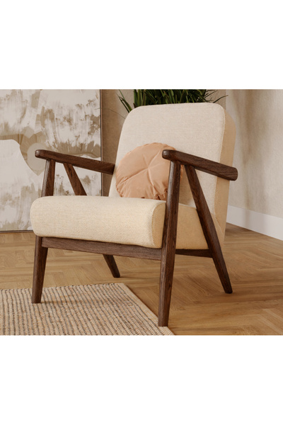 Normod Levy Koyu Meşe Berjer - Doğal Doku