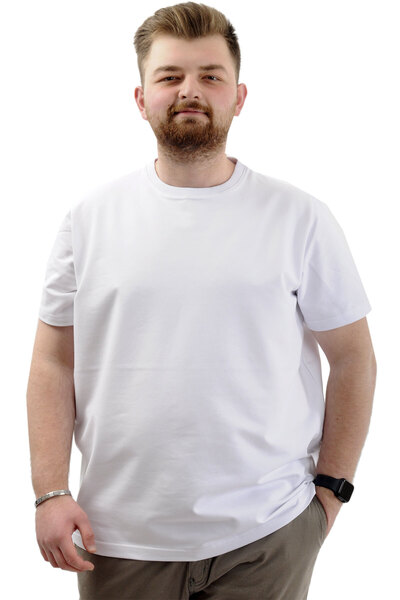 ModeXL Men's T-Shirt - Mode XL, Plus Size, Lycra, Crew Neck, THIS IS ME U2407...