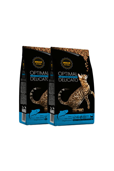 Mikan 2x Optimal Delicato Hrană uscată pentru pisici 2 kg