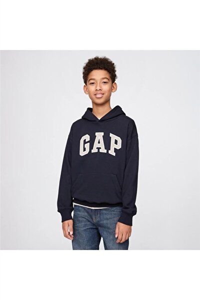 GAP V-Bas Relaxed Fit Kids Navy Blue Sweatshirt