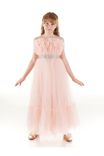 Daisy Βραδινό φόρεμα για κορίτσια με ζώνη Tutu Puffy