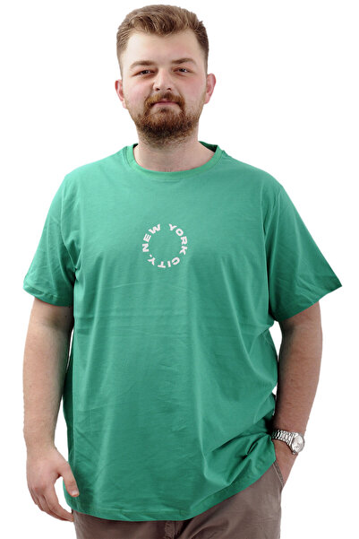 ModeXL Muška okrugla kragna Štampano Pamuk majica - Model XL, zelena, NEW YOR...
