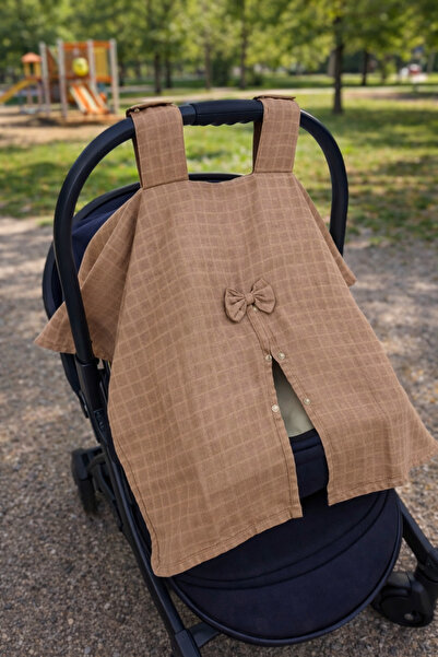 Tomuycuk غطاء عربة أطفال من الموسلين القطني بنسبة 100% / غطاء عربة أطفال مع أ...