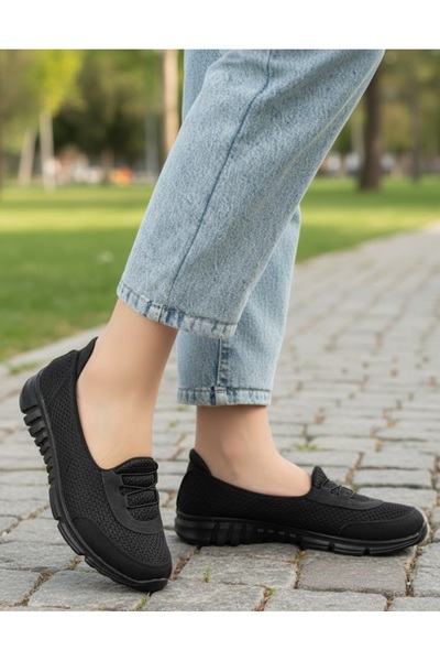 Afilli Дамски черни ортопедични леки и удобни маратонки без връзки за ходене,...