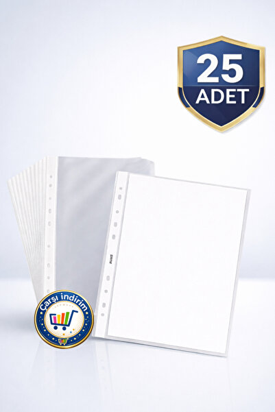 nistabolje 25 Adet Poşet Dosya A4 Şeffaf Ofis Dosya Föy