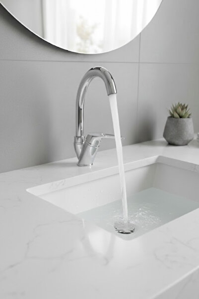 Sardıcı Lavabo Bataryası Sıcak Soğuk Çift Girişli Klasik Borulu Banyo Musluğu