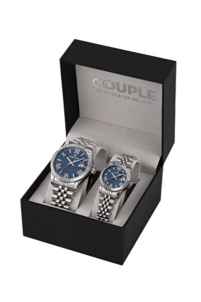 Daniel Klein Çift Sevgili Lacivert Kadran Gümüş Çelik Kordon 30 Mt Suya Dayan...