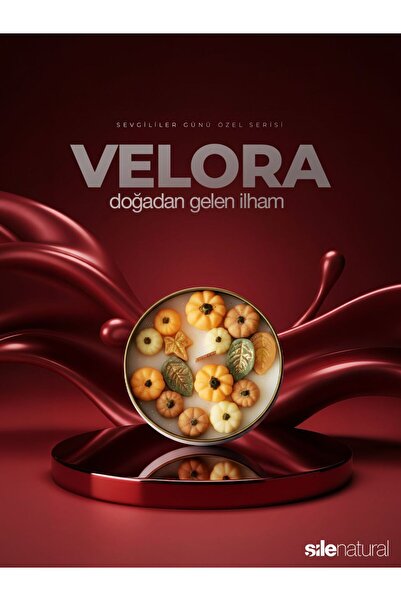 Şile Natural MUM Bal Kabağı Süslemeli Mum Doğal Üretim