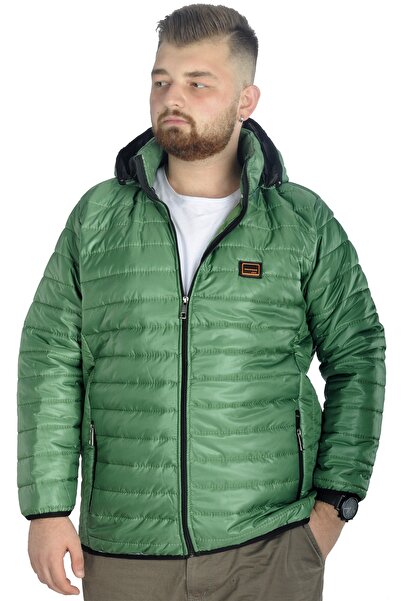 ModeXL معطف مبطن كبير الحجم من مود XL بغطاء للرأس 22602 أخضر