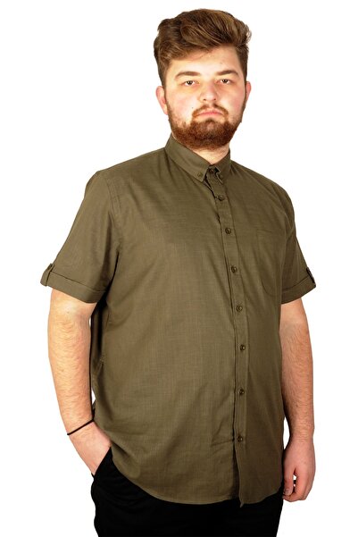 ModeXL Mode XL Large Size Linen Lycra Shirt with Pockets 20389