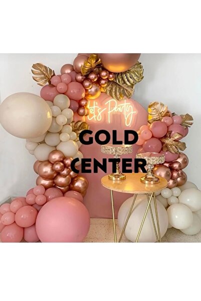 GOLDCENTER Parti Setim^^ Rose Gold Krom* Deniz Kumu* Rosewood 100'lü Balon Seti
