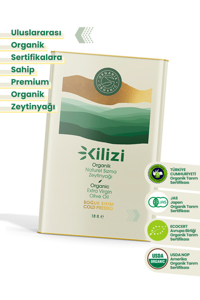 Kilizi Yağ Kilizi 18 L Yeni Hasat Soğuk Sıkım Organik Sızma Zeytinyağı | Ecoc...