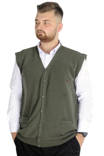 ModeXL Vestă pentru bărbați Mode XL, mărime mare, Pıtırcık Selanik, cu nastur...