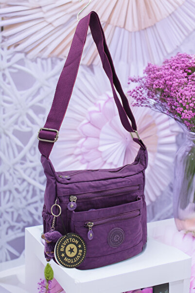 Bevitton Лилава чанта за рамо, водоустойчива материя 3100