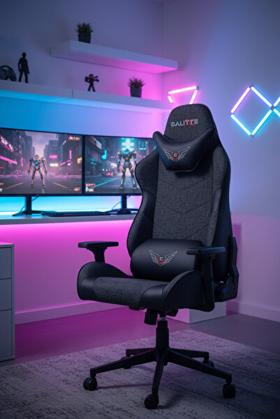 Calitte Profesyonel Kumaş Oyuncu Koltuğu | Samurai Ss Serisi | Kumaş Siyah