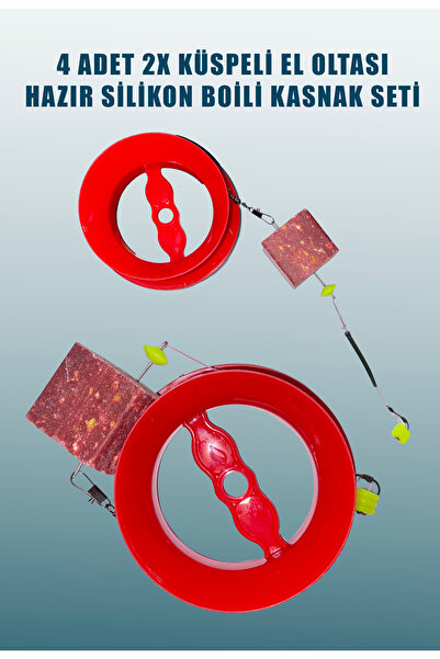 SAZAN RİG Küspeli Kasnaklı Sazan El Oltası Takımı 4 lü Set 1. kalite 100 Metr...