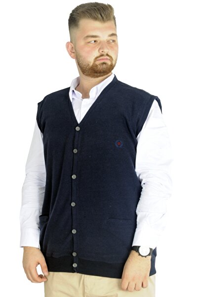 ModeXL Vestă pentru bărbați Mode XL, mărime mare, Pıtırcık Selanik, cu nastur...