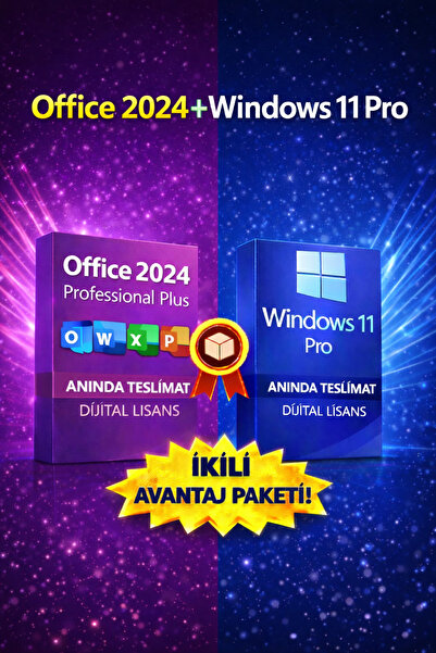 MICROSOFT Office 2024 Pro Plus+Windows 11 Pro-Dijital Lisans Anahtarı