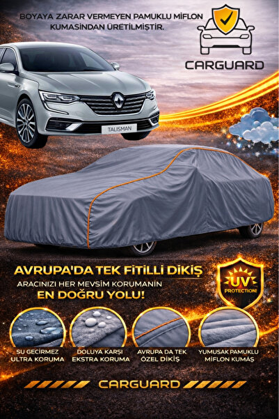 CarGuard غطاء سيارة فاخر متوافق مع رينو تاليسمان مصنوع من قماش الميفلون المضلع