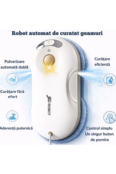 nuvora Robot de spalat geamuri, masina inteligenta de spalat geamuri cu lavet...