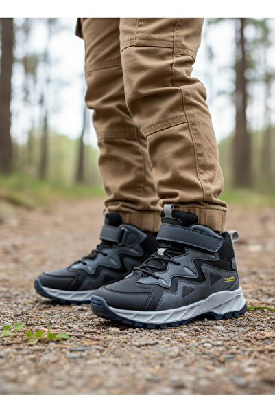 foopi Trekfo Men's Trekking Velcro-Elastic Children's Boots 26-30