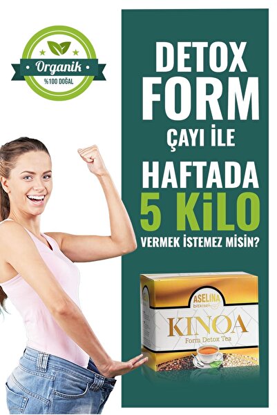 Aseina Zayıflamak kilo vermeye yardımcı Özel Formül Kinoalı Detox Organik Kar...