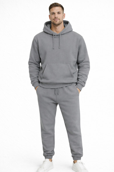 WENMİNG Men's Hooded Tracksuit Set 3 Yarn Regular Thick Fabric Comfortable Fi...