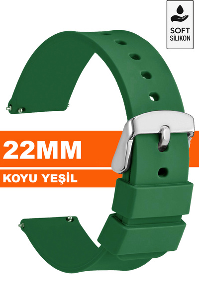 Trendburada حزام ساعة من السيليكون الناعم متوافق مع ساعات 22 ملم