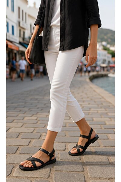 37Numara SANDALE BODRUM DE FEMEI MĂRIME MARE PIELE VERITĂ 41-42-43-44- NEGRU