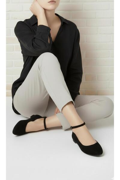 37Numara Черни мокасини от велур с катарами