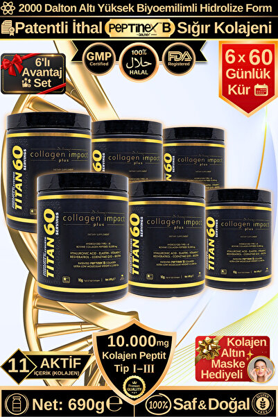 Dr.Sammy's Collagen Impact Plus Titan 60 - 6-Piece Advantage Set Type 1-3 Hyd...