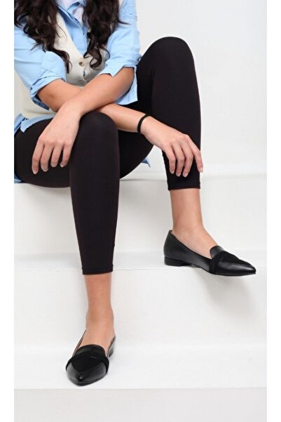 37Numara حذاء باليرينا أسود كبير الحجم - موديل 41-42-43-44