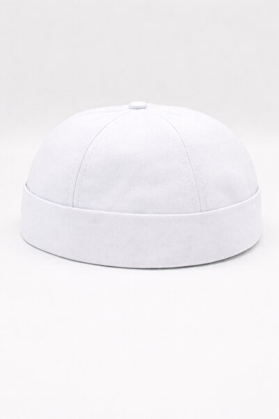 ZERAMİNE Pălărie Docker albă 100% bumbac Velcro reglabil