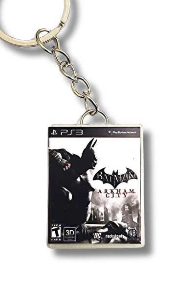Cosmic Star Batman Arkham City PS3 Minyatür Oyun Kutusu Anahtarlık