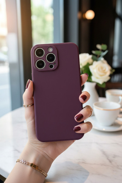 Hatreds Apple  iPhone 13 Pro Uyumlu İçi Kadife Kamera Korumalı Renkli Silikon...