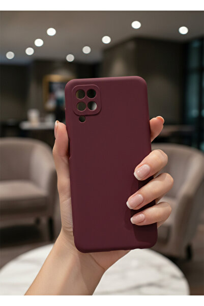 Hatreds Samsung Galaxy A12 Uyumlu İçi Kadife Kamera Korumalı Renkli Silikon K...
