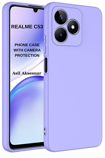 AQUA AKSESUAR Realme C53 Kılıf Renkli Tasarım iç Tasarımı Süet Yapıda Soft Si...