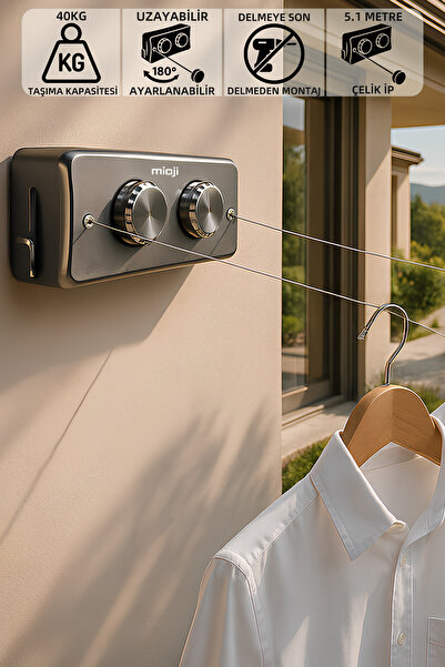 Mioji Mio CH5 Duo Portatif 40Kg Dayanıklı Çek As Çamaşır Askılığı