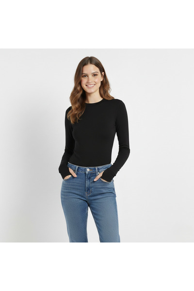 MAİMODA Crew Neck Bodysuit/ Women's Bodysuit