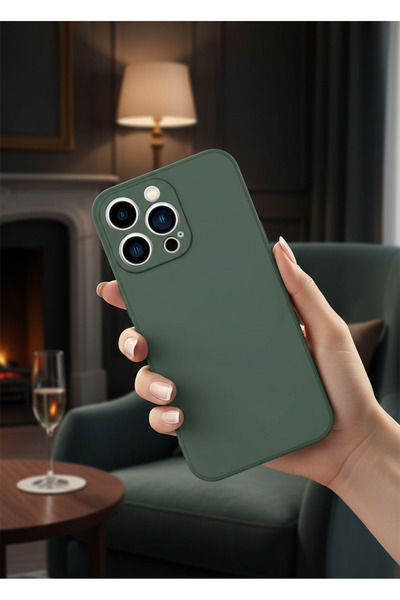 Hatreds Apple  iPhone 13 Pro Uyumlu İçi Kadife Kamera Korumalı Renkli Silikon...