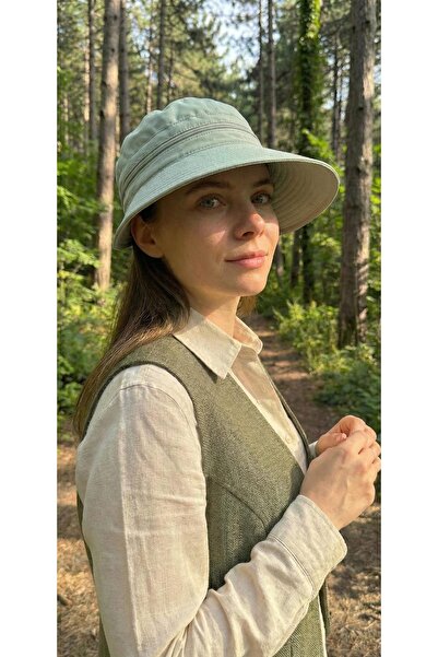 LAGRANZE Pălărie de soare cu vizor cu fermoar cu boruri largi pentru femei