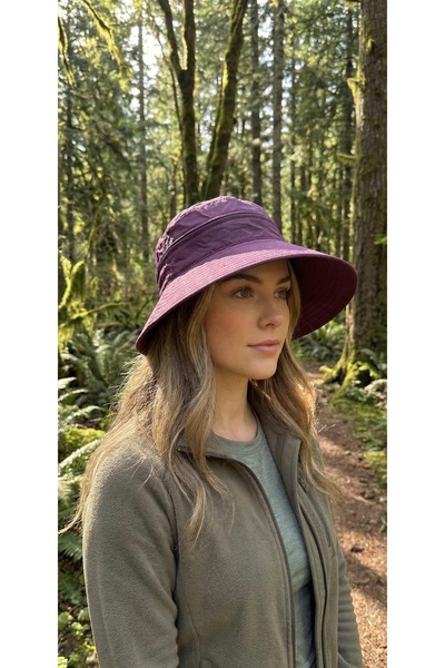 LAGRANZE Pălărie de soare cu vizor cu fermoar cu boruri largi pentru femei