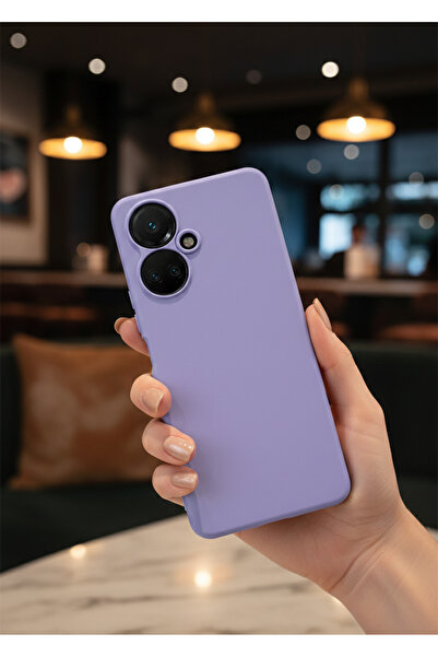 Hatreds Tecno Spark 9 Pro Uyumlu İçi Kadife Kamera Korumalı Renkli Silikon Kılıf