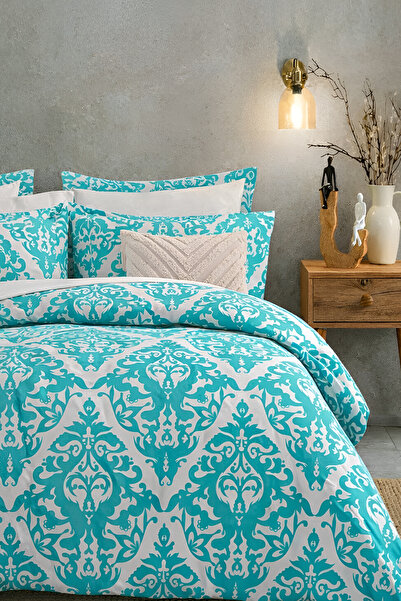 İQON Damascoo Mint Single Elastic Duvet Cover Set