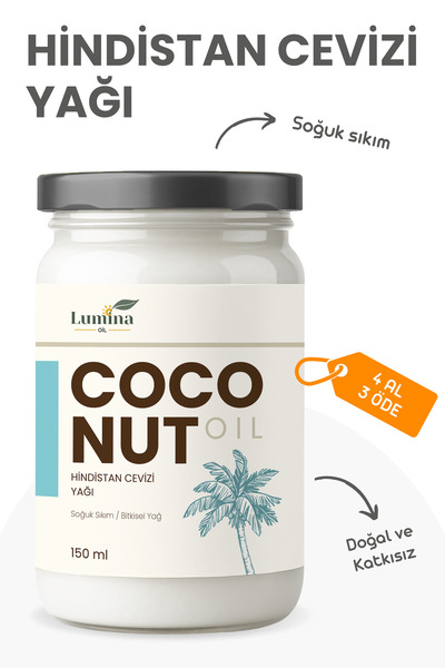 LUMİNAOİL Hindistan Cevizi Yağı 150 ml (Soğuk Sıkım)