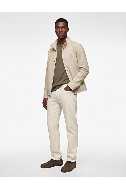 Koton Палто от вълна с дълъг ръкав, джобове, копчета и яка