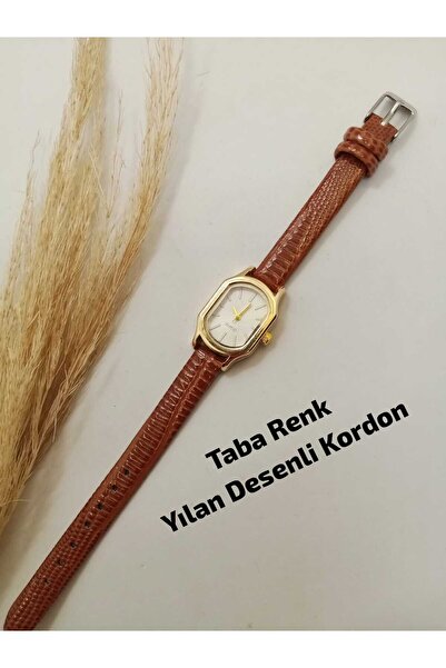 Ricardo Yeni Moda Geometrik Tasarım Taba Renk Yılan Desenli Kordon Kadın Kol ...