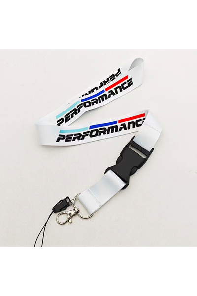 Choice سلسلة مفاتيح من النايلون مطبوع عليها شعار الأداء باللونين الأسود والأب...